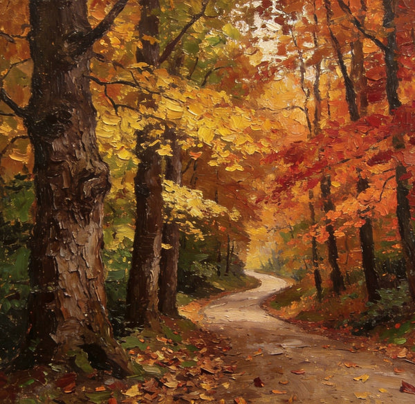 Landscape Canvas Paintings, Autumn Forest Landscape, Canvas Wall Art Paintings, Hand Painted Canvas Art, Original Oil Paintings, Buy Small Canvas Paintings-Paintingforhome