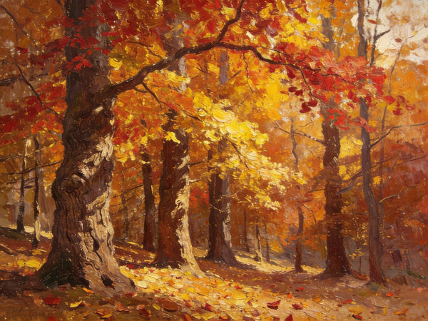 Hand Painted Canvas Art, Autumn Forest Splendor, Canvas Wall Art Paintings, Landscape Canvas Paintings, Original Oil Paintings, Canvas Paintings for Sale-Paintingforhome