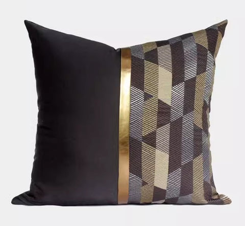 Modern Pillows for Living Room, Black Decorative Modern Pillows for Couch, Modern Sofa Pillows Covers, Modern Sofa Cushion-Paintingforhome