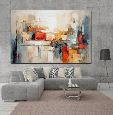 Original Acrylic Paintings, Modern Canvas Art, Modern Paintings for Bedroom, Oversized Wall Art for Living Room, Hand Painted Canvas Artwork-Paintingforhome