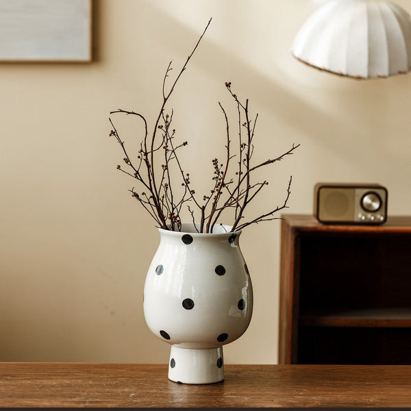 Ceramic Bud Vases, Small Flower Vases on Table, Handmade Water Holding Flower Vase, Modern Porcelain Flower Vases-Paintingforhome