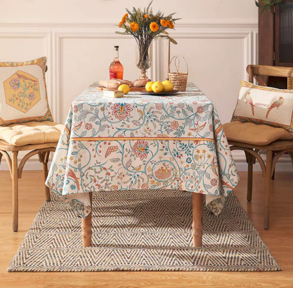 Outdoor Picnic Tablecloth, Large Modern Rectangle Tablecloth Ideas for Dining Room Table, Rustic Farmhouse Table Cover, Square Tablecloth for Round Table-Paintingforhome