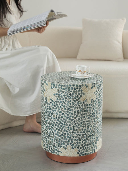 Modern Small Sofa Side Table, Unique Small End Table, Creative Coffee Table, Contemporary Round Side Table, Portable Casual Side Table-Paintingforhome
