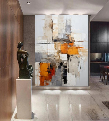 Bedroom Wall Art Paintings, Large Painting on Canvas, Acrylic Abstract Paintings, Buy Abstract Painting Online, Simple Modern Art-Paintingforhome