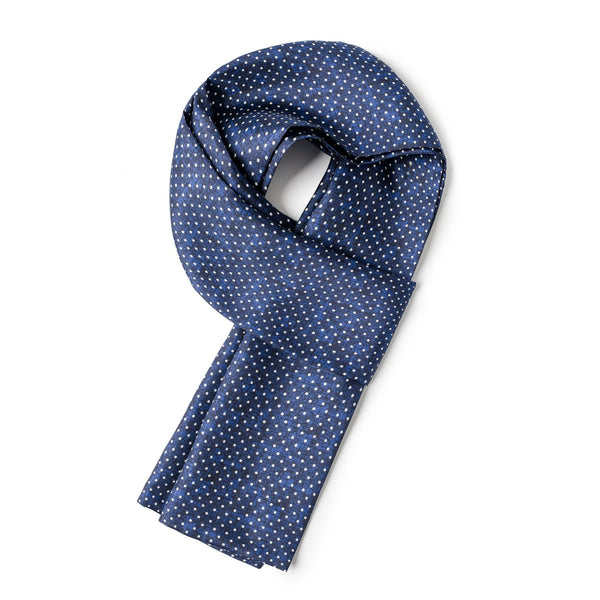 Formal Wear Silk Scarf, Silk Ascot For Men, British Style Long Scarf, Luxury Blue Silk Neck Scarf, Silk Scarf For Suit, Business Silk Scarf Men, Mens Spring Autumn Scarf, Lightweight Silk Scarf Men