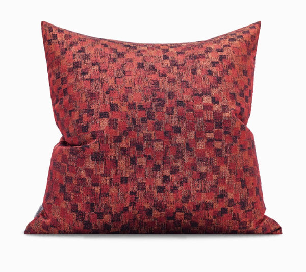Large Modern Sofa Pillows, Red Decorative Throw Pillows for Couch, Large Decorative Throw Pillows, Contemporary Sofa Pillows for Interior Design-Paintingforhome