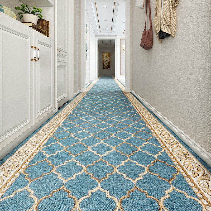 Entryway Runner Rugs, Stain-resistant Non Slip Entrance Hallway Runners, Modern Long Hallway Runners, Extra Long Narrow Runner Rugs, Kitchen Runner Rugs, Blue Hallway Runners-Paintingforhome