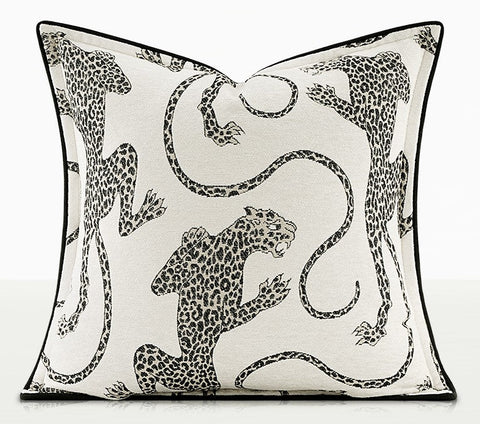 Decorative Cheetah Pattern Pillow Covers, Modern Pillows for Couch, Large Modern Sofa Pillow Cases, Abstract Decorative Throw Pillows for Living Room-Paintingforhome