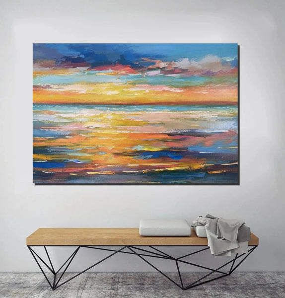 Hand Painted Acrylic Painting, Original Landscape Paintings, Wall Painting for Living Room, Canas Paintings for Dining Room-Paintingforhome