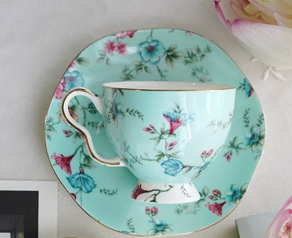 Porcelain Tea cups, Elegant Coffee Cup, Porcelain Coffee Cups, Coffee Cup in Gift Box, Vintage Tea Cup Set, British Tea Cup with Saucer, Afternoon Tea Cup with Saucer Set-Paintingforhome