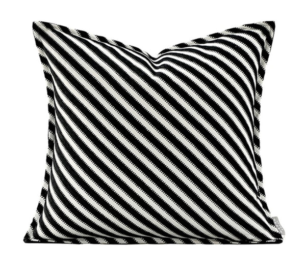 Modern Pillows for Couch, Black and White Stripe Modern Pillows, Decorative Throw Pillows for Living Room, Modern Sofa Pillows-Paintingforhome