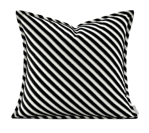 Modern Pillows for Couch, Black and White Stripe Modern Pillows, Decorative Throw Pillows for Living Room, Modern Sofa Pillows-Paintingforhome