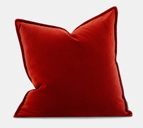 Decorative Pillow Covers, Large Modern Sofa Cushion, Modern Pillows for Couch, Red Decorative Throw Pillows for Living Room-Paintingforhome