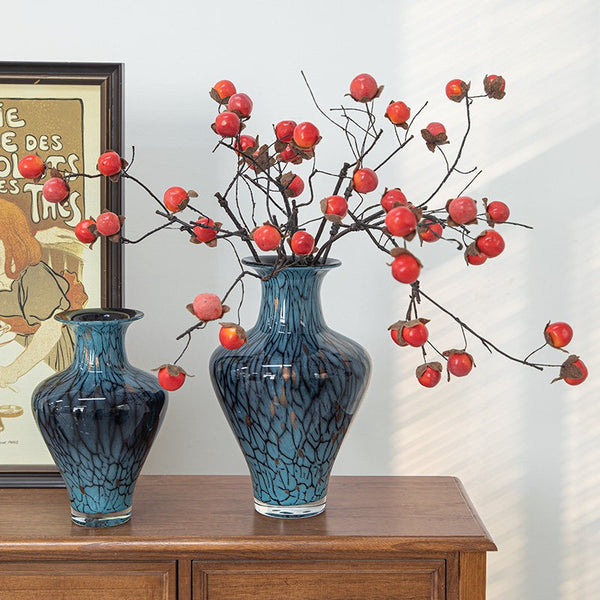 Handmade Liuli Vases, Centerpiece Vases on Table, Colored Glaze Vase for Modern Home Decor, Glass Bud Vases, Bouquet Flower Vase-Paintingforhome