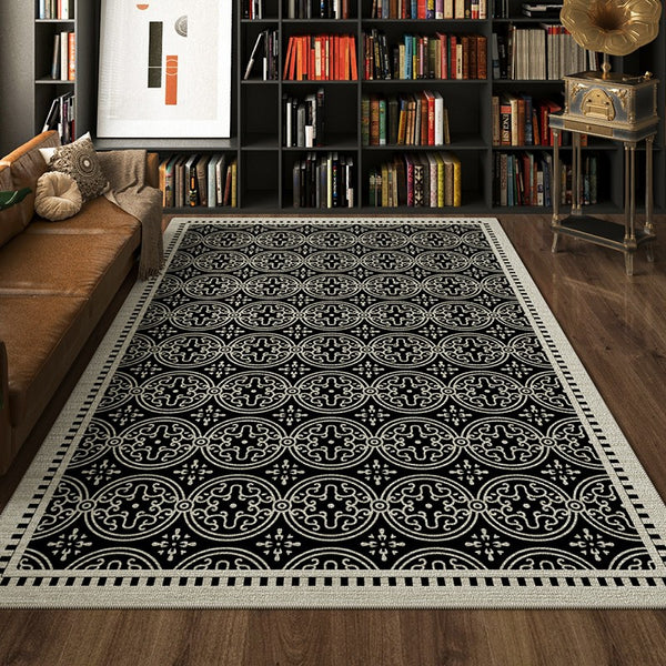 Bedroom Modern Floor Rugs, Contemporary Area Rugs under Sofa, Modern Area Rug for Living Room, Large Area Rugs for Office-Paintingforhome