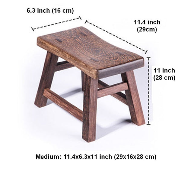 Wenge Wood Stool, Children's Wooden Stool, Shoe-changing Stool, Solid Wood low Stool, Sofa Stool, Dining Table Stool-Paintingforhome