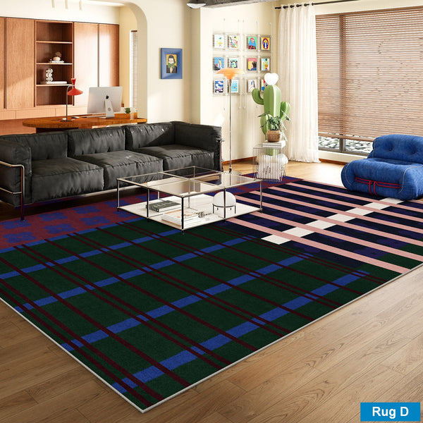 Contemporary Modern Rugs for Dining Room, Bedroom Modern Floor Carpet, Blue Modern Rug Designs, Living Room Rug Ideas, Mid Century Modern Rugs-Paintingforhome