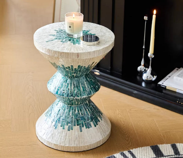 Bedside Small Side Table, Modern Side Table, Shell Small Sofa Side Table, Contemporary Bedside Table, Small End Table, Portable Casual Side Table, Creative Coffee Table, Contemporary Side Table-Paintingforhome