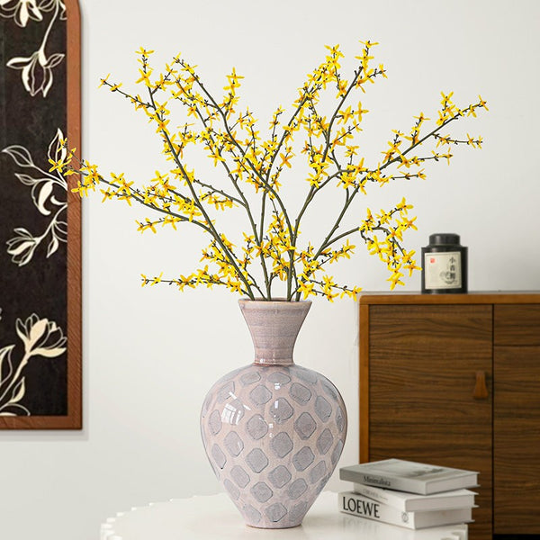 Unique Porcelain Flower Vases, Flower Vases on Table, Contemporary Vases for Modern Home Decor, Ceramic Bouquet Vases, Dining Table Centerpiece-Paintingforhome