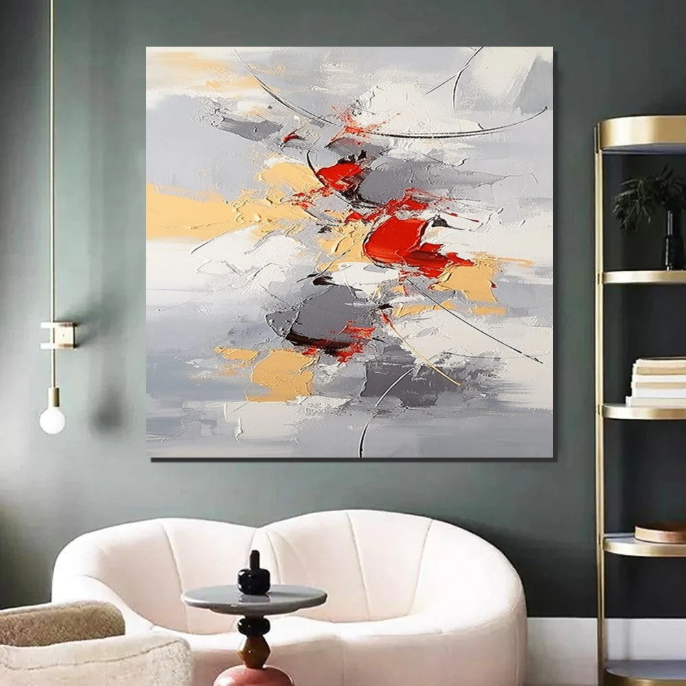 Canvas Paintings for Living Room, Large Wall Art for Bedroom, Simple Modern Art, Contemporary Art on Canvas, Hand Painted Heavy Texture Paintings-Paintingforhome