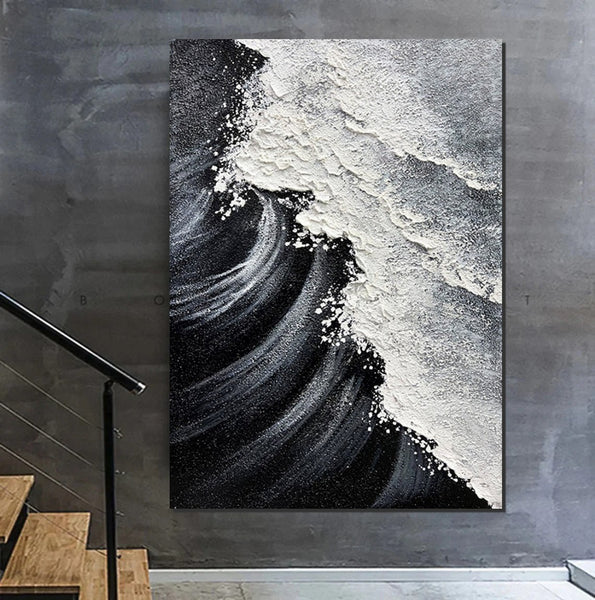 Heavy Texture Acrylic Paintings, Canvas Painting Ideas for Bedroom, Large Abstract Canvas Paintings, Hand Painted Wall Painting-Paintingforhome