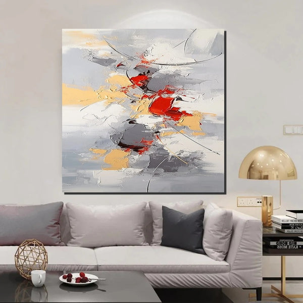 Canvas Paintings for Living Room, Large Wall Art for Bedroom, Simple Modern Art, Contemporary Art on Canvas, Hand Painted Heavy Texture Paintings-Paintingforhome