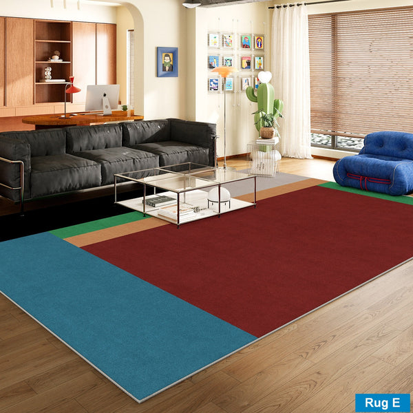 Contemporary Modern Rugs for Dining Room, Bedroom Modern Floor Carpet, Blue Modern Rug Designs, Living Room Rug Ideas, Mid Century Modern Rugs-Paintingforhome