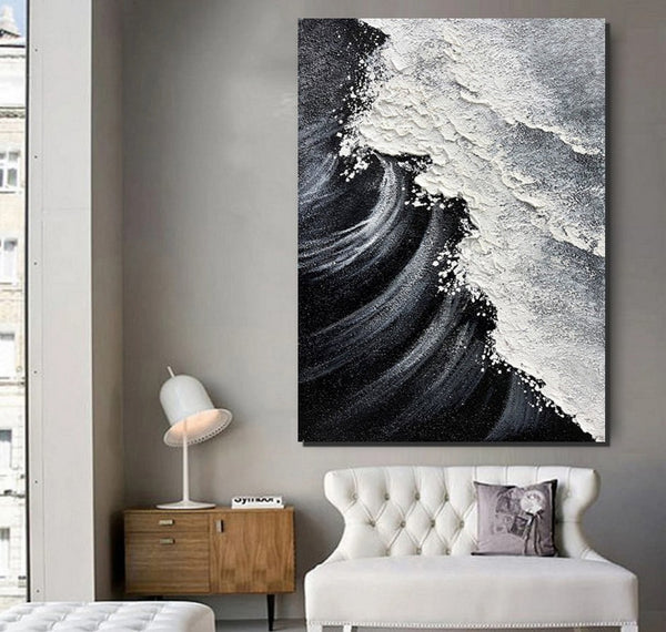 Heavy Texture Acrylic Paintings, Canvas Painting Ideas for Bedroom, Large Abstract Canvas Paintings, Hand Painted Wall Painting-Paintingforhome