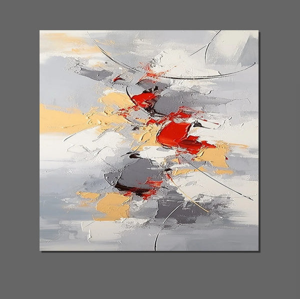 Canvas Paintings for Living Room, Large Wall Art for Bedroom, Simple Modern Art, Contemporary Art on Canvas, Hand Painted Heavy Texture Paintings-Paintingforhome