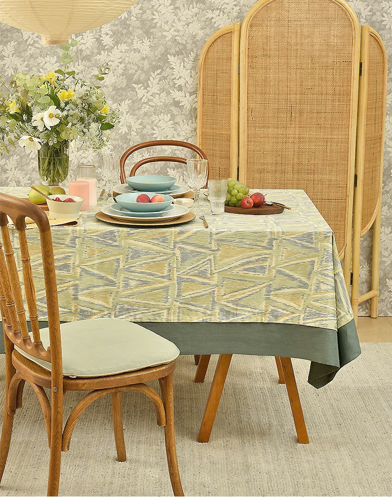 Geometric Modern Table Covers for Kitchen, Extra Large Rectangle Tablecloth for Dining Room Table, Country Farmhouse Tablecloths for Oval Table-Paintingforhome
