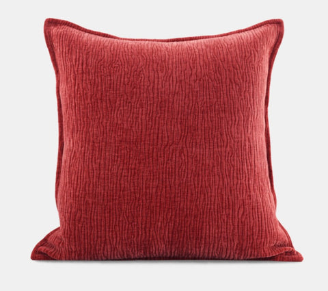 Modern Sofa Pillow Covers, Large Decorative Throw Pillows for Couch, Red Contemporary Throw Pillow for Living Room-Paintingforhome