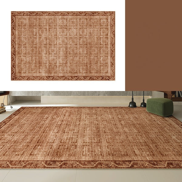 Large Abstract Rugs for Living Room, Mid Century Geometric Contemporary Modern Rugs Next to Bed, Large Modern Area Rugs-Paintingforhome