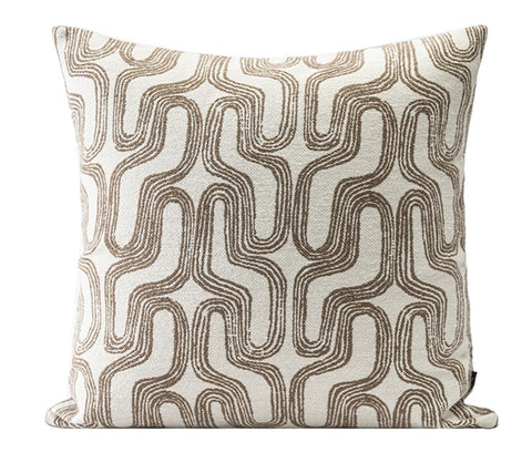 Large Contemporary Throw Pillow for Interior Design, Abstract Decorative Throw Pillows, Geometric Square Modern Throw Pillows for Couch-Paintingforhome