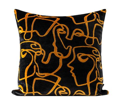 Modern Sofa Throw Pillows for Bedroom, Large Decorative Sofa Pillows, Abstract Contemporary Pillow for Couch-Paintingforhome