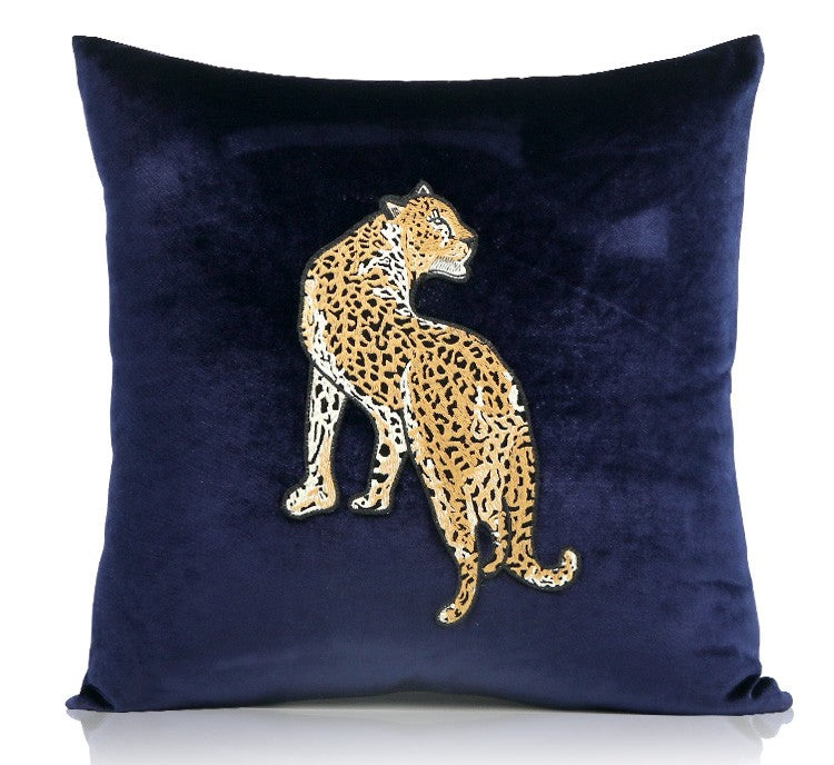 Contemporary Throw Pillows Cheetah Print Animal Pattern Wild Faux Fur