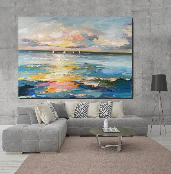Abstract Canvas Painting, Extra Large Abstract Artwork, Modern Paintings for Dining Room, Hand Painted Canvas Art, Oversized Large Wall Art-Paintingforhome