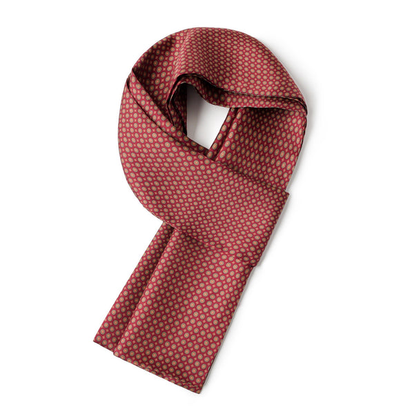 Red Mens Spring Autumn Scarf, Lightweight Silk Scarf Men, Formal Wear Silk Scarf, Silk Ascot For Men, Silk Neckerchief For Business, Mens Dress Silk Scarf, Long Silk Scarf for Men, High Quality Silk Necktie