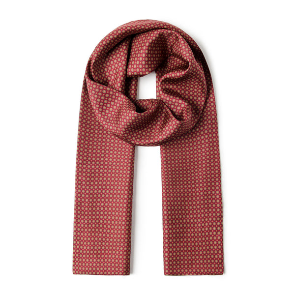 Red Mens Spring Autumn Scarf, Lightweight Silk Scarf Men, Formal Wear Silk Scarf, Silk Ascot For Men, Silk Neckerchief For Business, Mens Dress Silk Scarf, Long Silk Scarf for Men, High Quality Silk Necktie-Paintingforhome