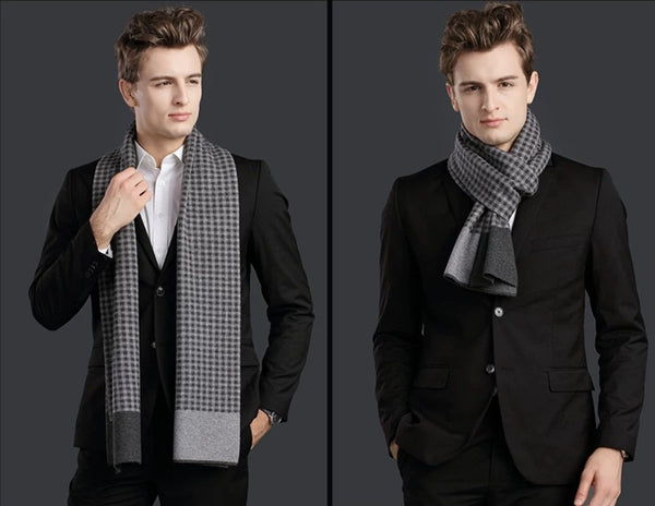Men's Winter Scarf, Formal Men Scarf Styles, Casual Scarf Men, Modern Wool Scarf for Men, Men's Wool Scarf Winter, Business Wool Scarf for Gentleman