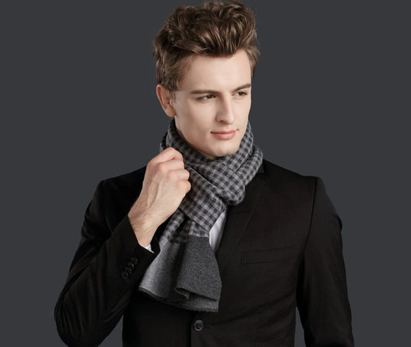 Men's Winter Scarf, Formal Men Scarf Styles, Casual Scarf Men, Modern Wool Scarf for Men, Men's Wool Scarf Winter, Business Wool Scarf for Gentleman