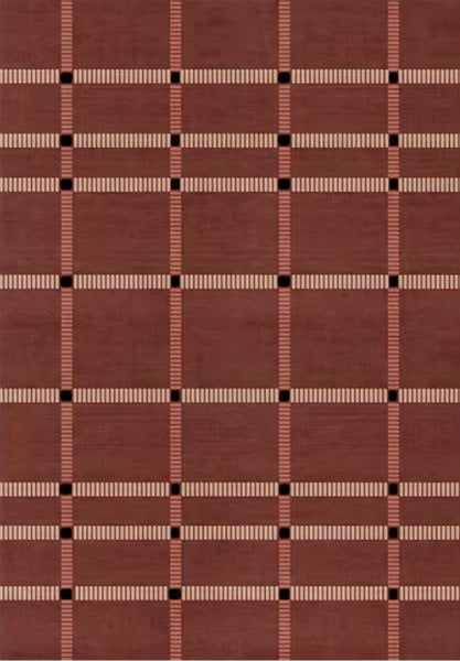 Contemporary Modern Carpets Next to Bed, Abstract Red Rugs for Living Room, Mid Century Area Rugs, Red Modern Rugs under Dining Room Table-Paintingforhome