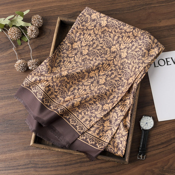 Formal Wear Silk Scarf, Silk Ascot For Men, Silk Scarf For Suit, British Style Long Scarf, Business Silk Scarf Men, Luxury Silk Neck Scarf, Mens Spring Autumn Scarf, Lightweight Silk Scarf Men