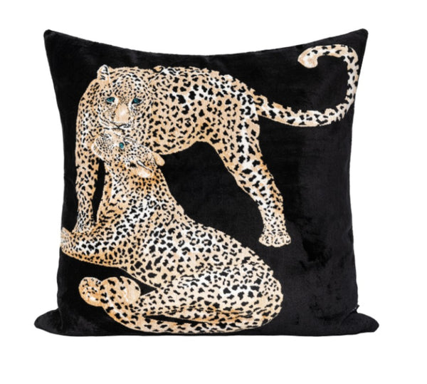 Abstract Contemporary Pillow for Couch, Leopard Decorative Sofa Pillows, Large Modern Sofa Throw Pillows for Bedroom-Paintingforhome