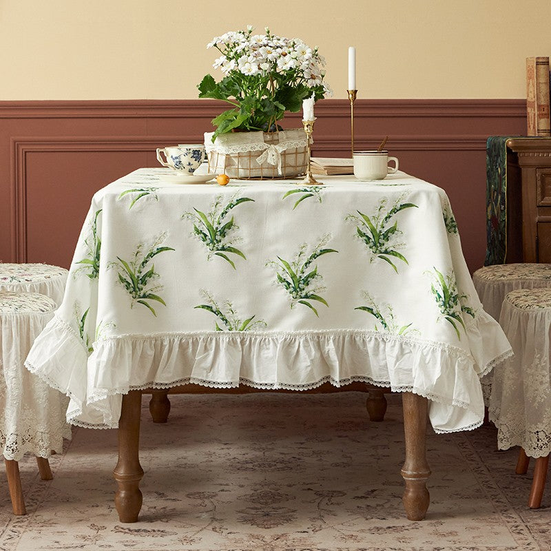 Rectangle Tablecloth Pattern Cotton Embroidery Lace Rectangle Tablecloth for Dining Room Table, Far ...