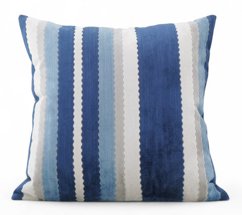 Contemporary Square Modern Throw Pillows for Couch, Large Abstract Blue Decorative Throw Pillows, Simple Throw Pillow for Interior Design, Modern Sofa Pillows-Paintingforhome