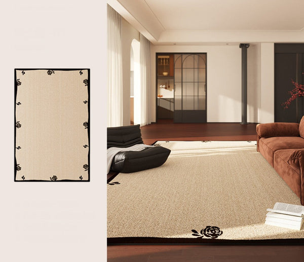 Contemporary Modern Rugs, Geometric Contemporary Rugs Next to Bed, Modern Rugs for Dining Room, Mid Century Area Rugs for Living Room-Paintingforhome