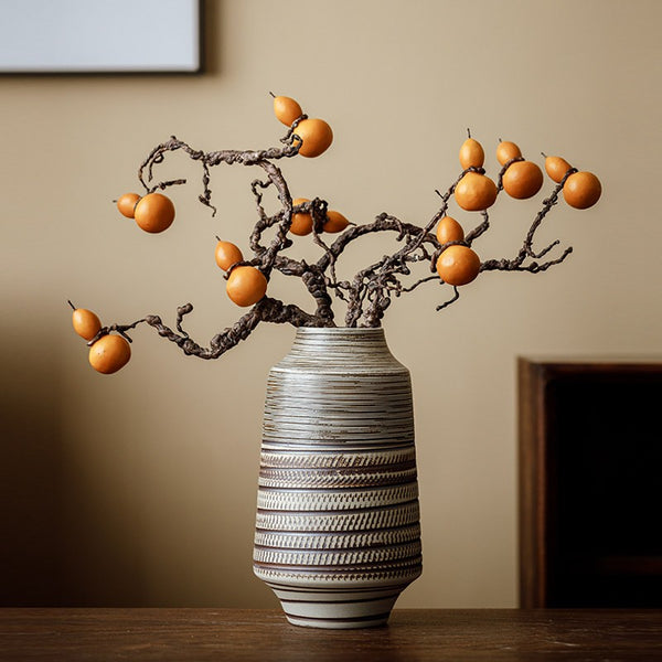 Modern Bouquet Flower Vases, Centerpiece on Dining Table, Handmade Pottery Flower Vases Urn, Water Holding Flower Vases, Large Flower Vase on Table-Paintingforhome