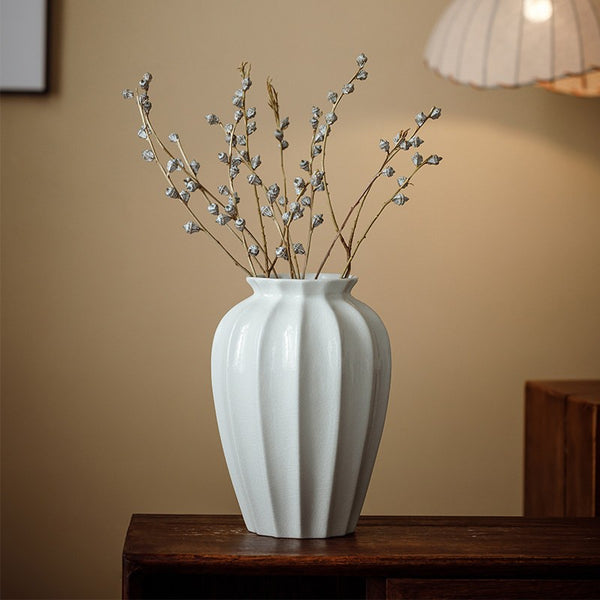 Centerpiece Ceramic Bud Vases, Porcelain Flower Vases, Large Flower Vases on Table, Handmade Water Holding Flower Vase-Paintingforhome