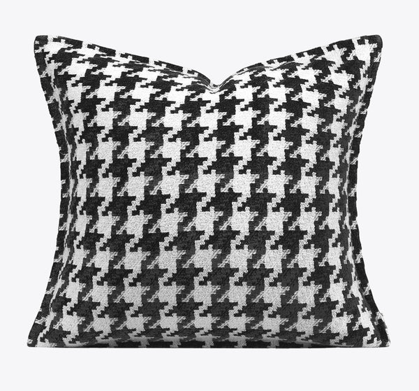 Decorative Pillows for Couch, Contemporary Throw Pillows for Living Room, Black and White Modern Sofa Pillows, Modern Square Pillows-Paintingforhome