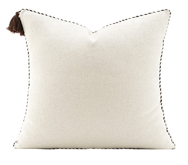 Modern Sofa Pillows, Modern Square Pillows, Simple White Decorative Pillows for Couch,Contemporary Throw Pillows for Living Room-Paintingforhome